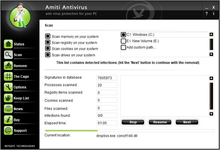 NETGATE Amiti Antivirus 25.0.850 Crack With Serial Key Full Download 2023